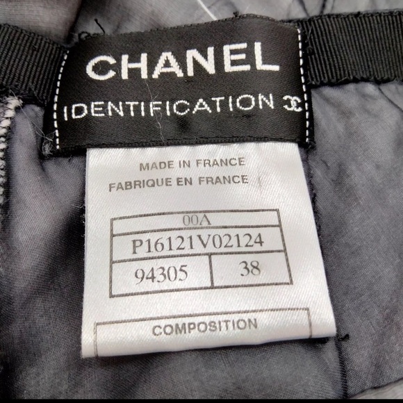 CHANEL Identification Puffer Paillette Sequin Skirt - Gray / Black Silk  Size 38 - Picture 4 of 9
